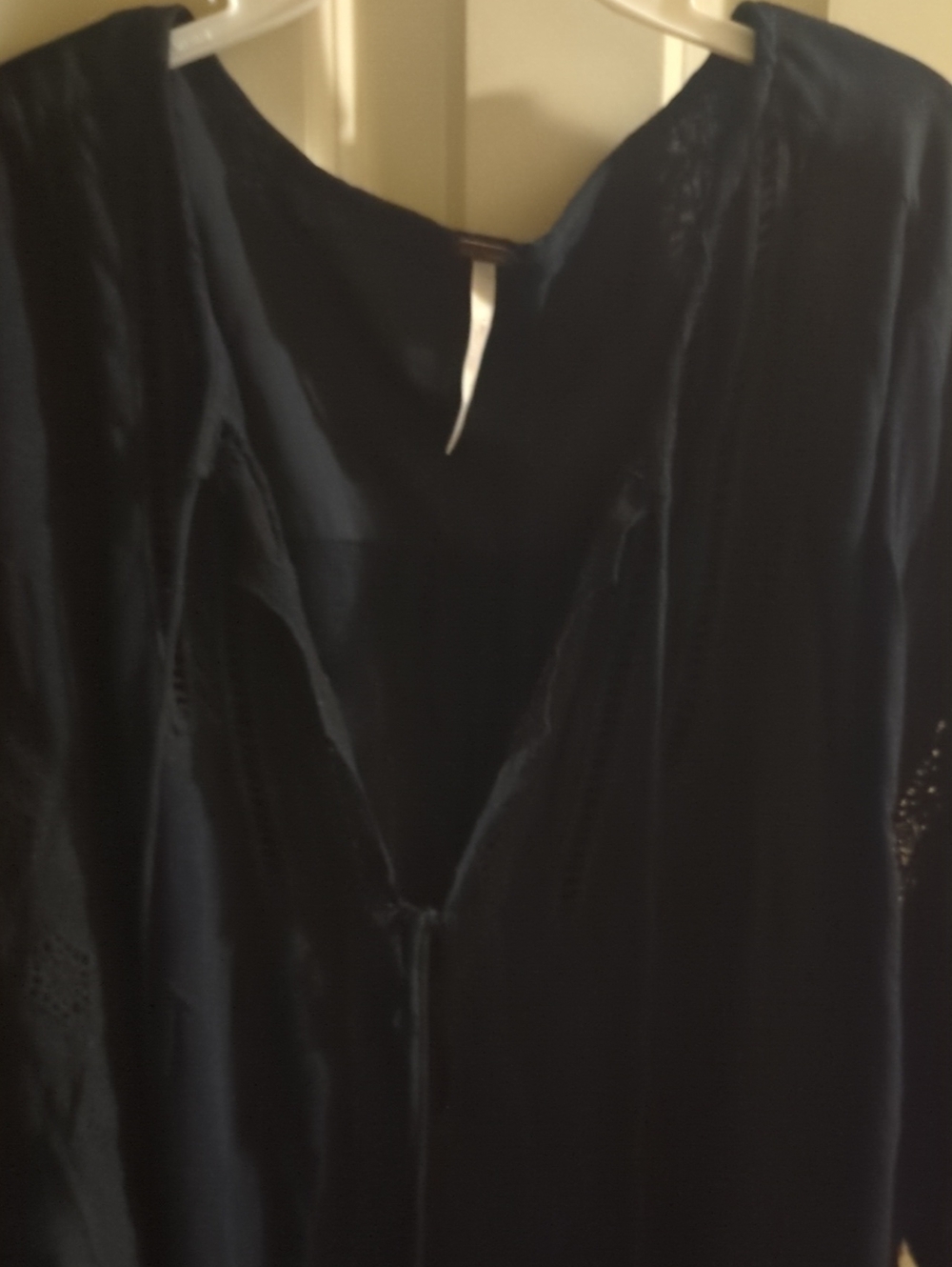 Free people Women's Black Lace-Trim Boho cover Up